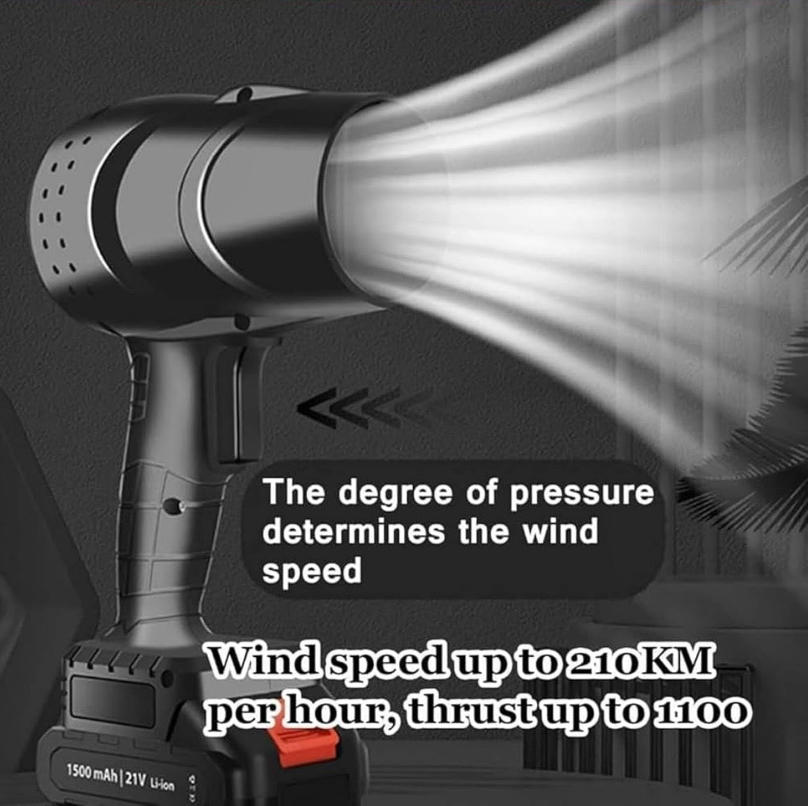 48V Cordless Electric Jet Fan – Ultra-Powerful High-Velocity Portable Turbo Blower