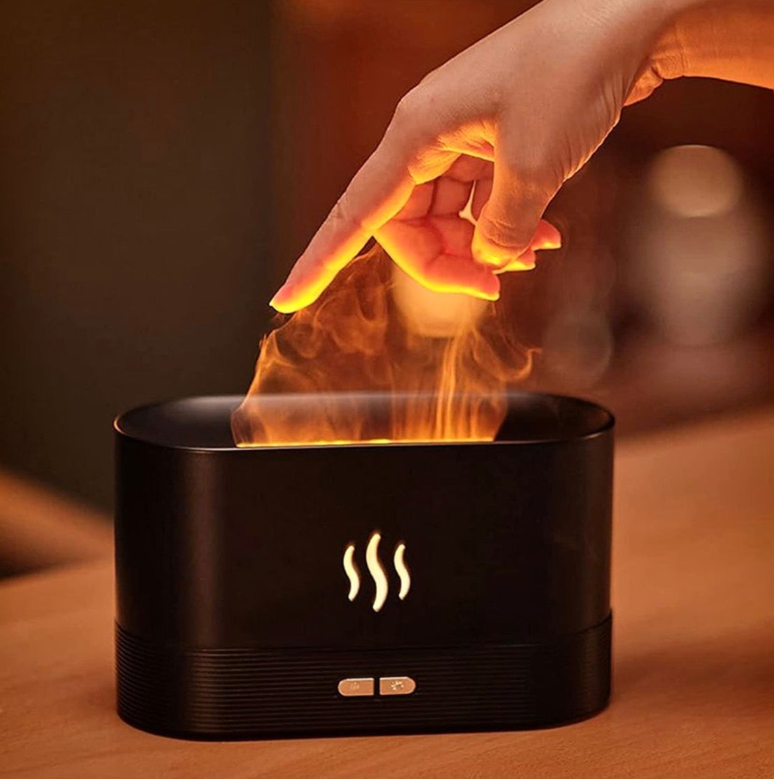House of Aroma Flame Diffuser – 180ML Cool Mist Air Humidifier with Fire Effect for Home, Office & Bedroom