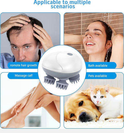3D Electric Full Body & Scalp Massager | Portable Waterproof Stress Relief Tool
