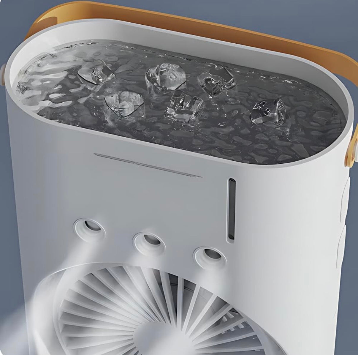 Portable Double Head Mist Air Cooler Fan with Remote Control & RGB Light