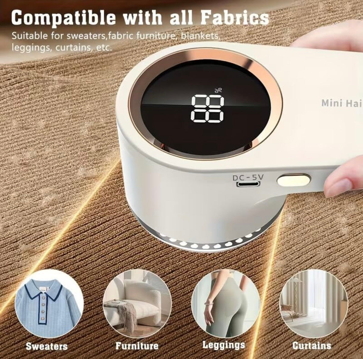 Rechargeable Electric Lint Remover for Clothes – Portable Fabric Shaver for Sweaters, Blankets & Jackets