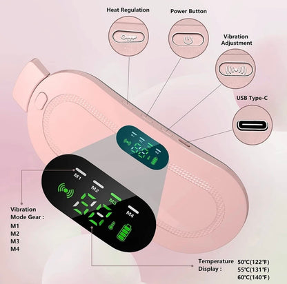 CozyCramp Relief: The Cordless Smart Heating & Massage Belt