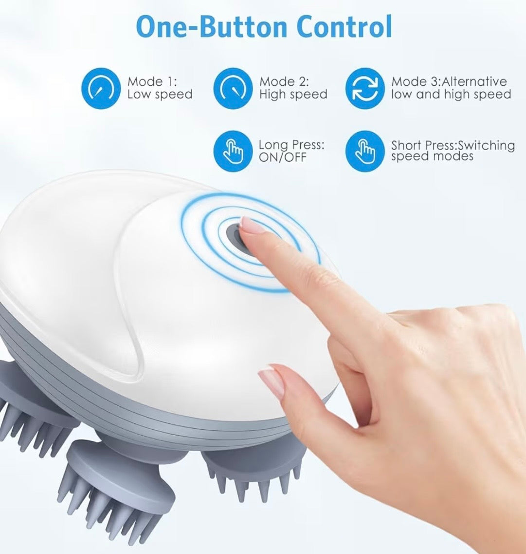 3D Electric Full Body & Scalp Massager | Portable Waterproof Stress Relief Tool
