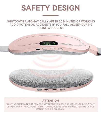 CozyCramp Relief: The Cordless Smart Heating & Massage Belt