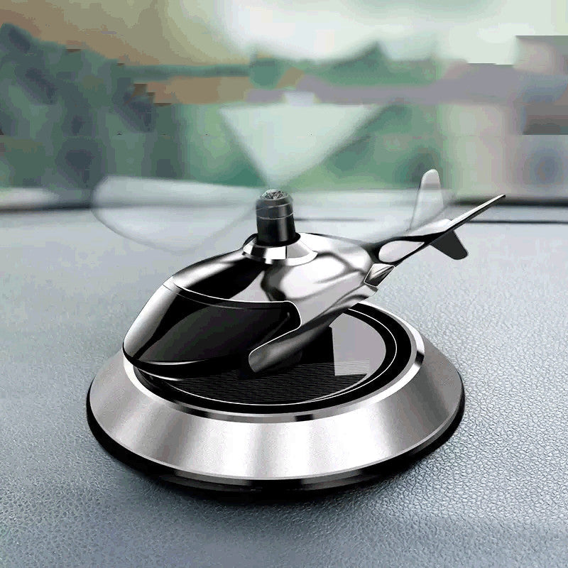 Solar Powered Helicopter Car Air Freshener – Rotating Dashboard Fragrance Decor