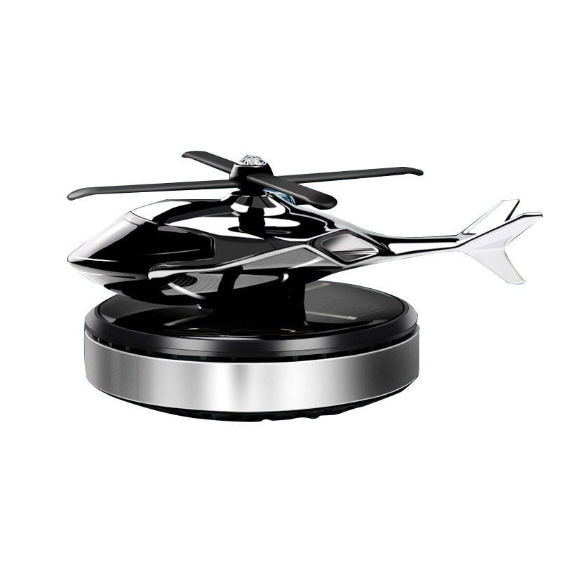 Solar Powered Helicopter Car Air Freshener – Rotating Dashboard Fragrance Decor
