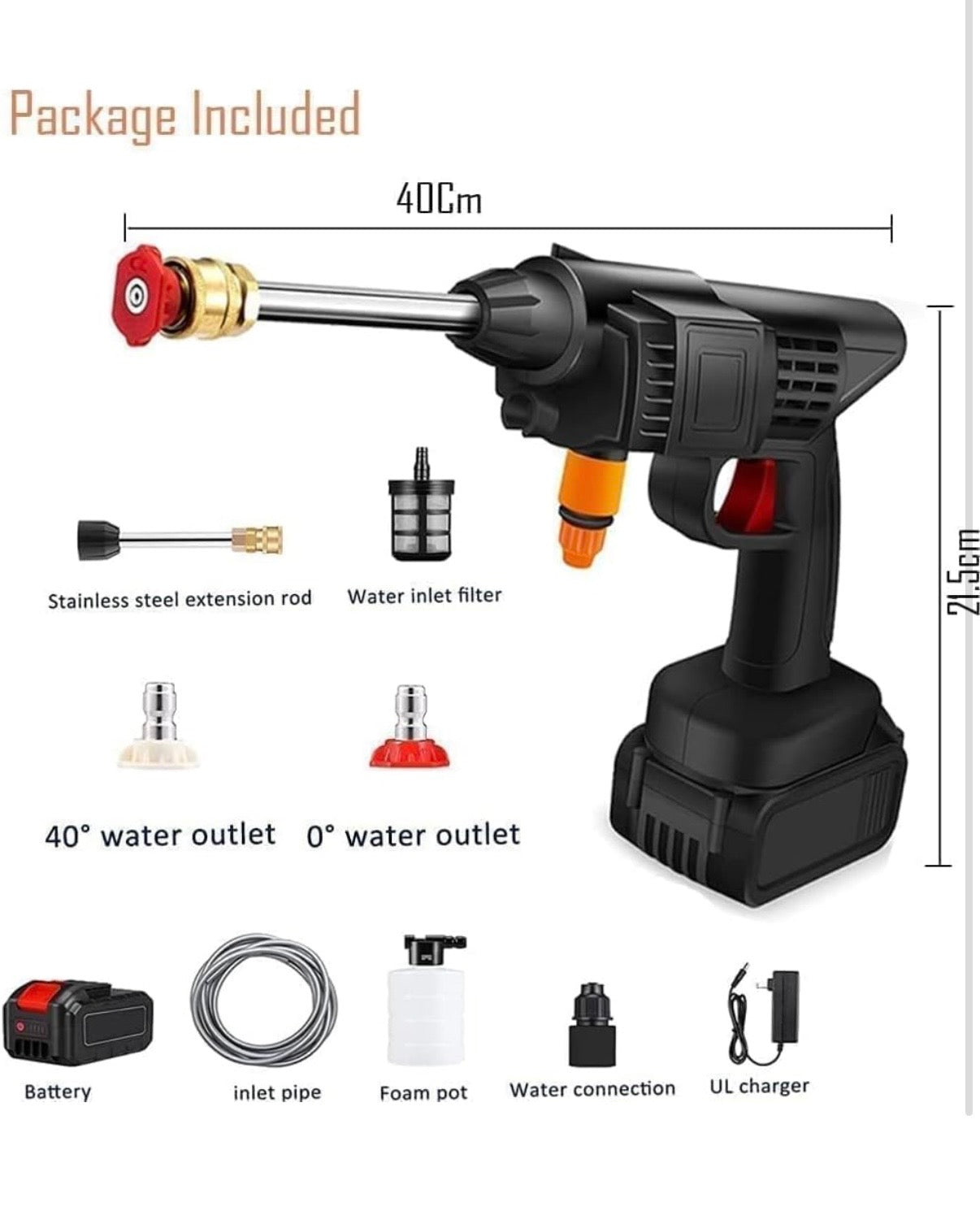 MZ Cordless High-Pressure Washer Gun