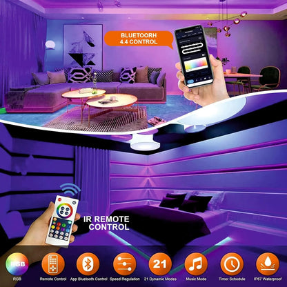 NeonGlow Smart Rope Strip Light with Music Sync (5M)