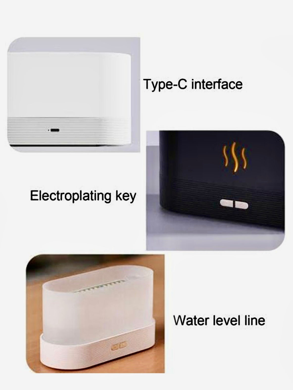 House of Aroma Flame Diffuser – 180ML Cool Mist Air Humidifier with Fire Effect for Home, Office & Bedroom
