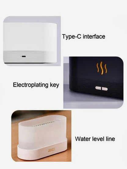 House of Aroma Flame Diffuser – 180ML Cool Mist Air Humidifier with Fire Effect for Home, Office & Bedroom