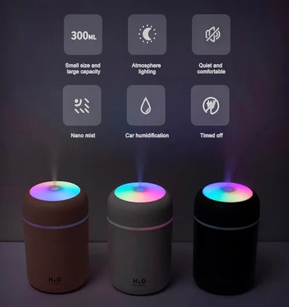 Ultrasonic Cool Mist Humidifier with LED Night Light | Silent Air Moisturizer for Home & Office