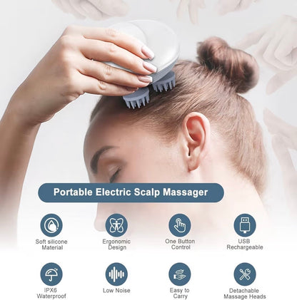 3D Electric Full Body & Scalp Massager | Portable Waterproof Stress Relief Tool