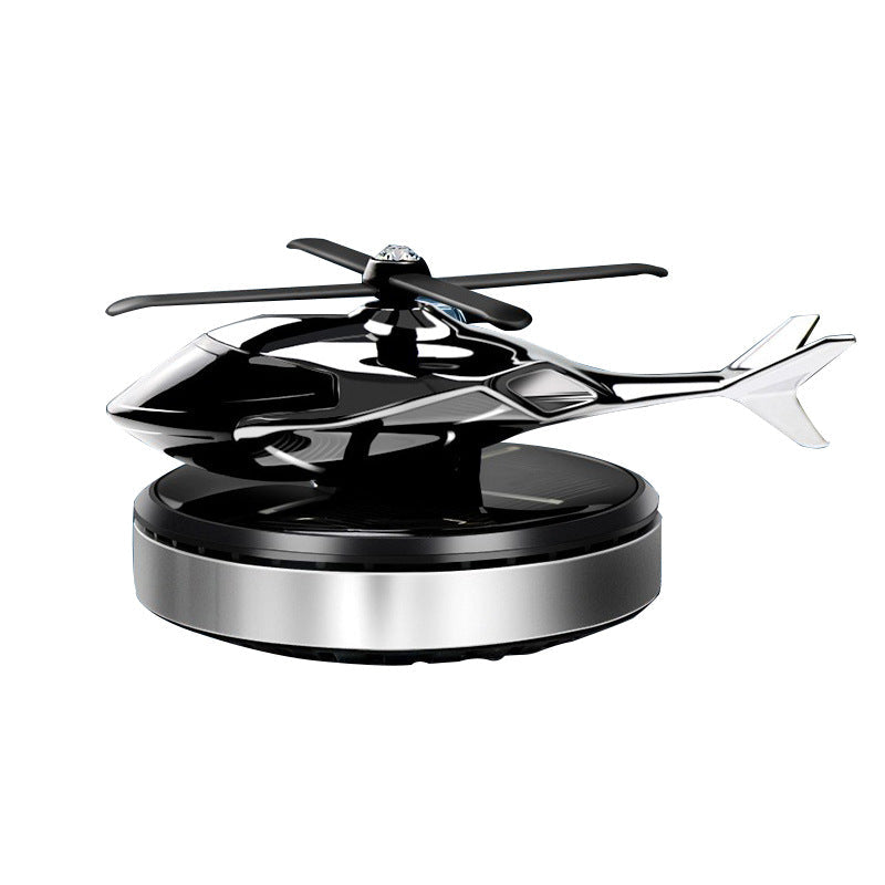 Solar Powered Helicopter Car Air Freshener – Rotating Dashboard Fragrance Decor