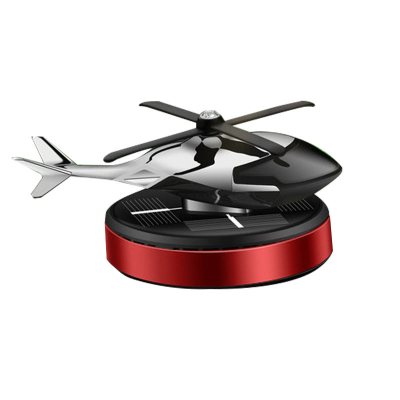 Solar Powered Helicopter Car Air Freshener – Rotating Dashboard Fragrance Decor