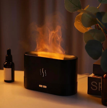 House of Aroma Flame Diffuser – 180ML Cool Mist Air Humidifier with Fire Effect for Home, Office & Bedroom