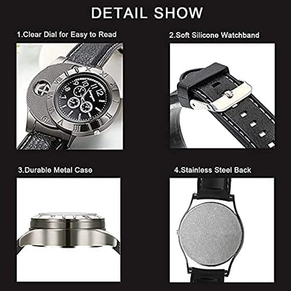 LED Lighter Watch for Men – USB Rechargeable Flameless Windproof Digital Watch