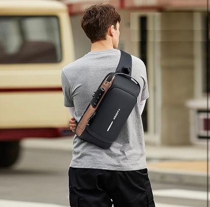 Waterproof Polyester Slim Unisex Crossbody Sling Bag Chest Backpack Men's Shoulder Bag